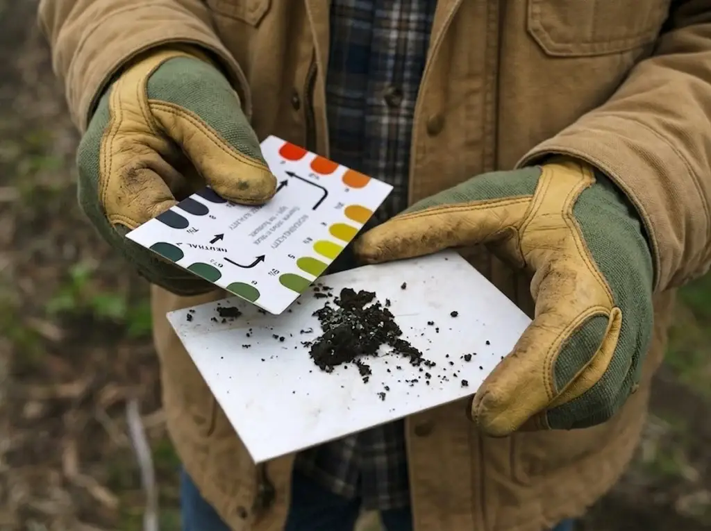 apple tree soil requirements checked with a representative soil sample and pH test