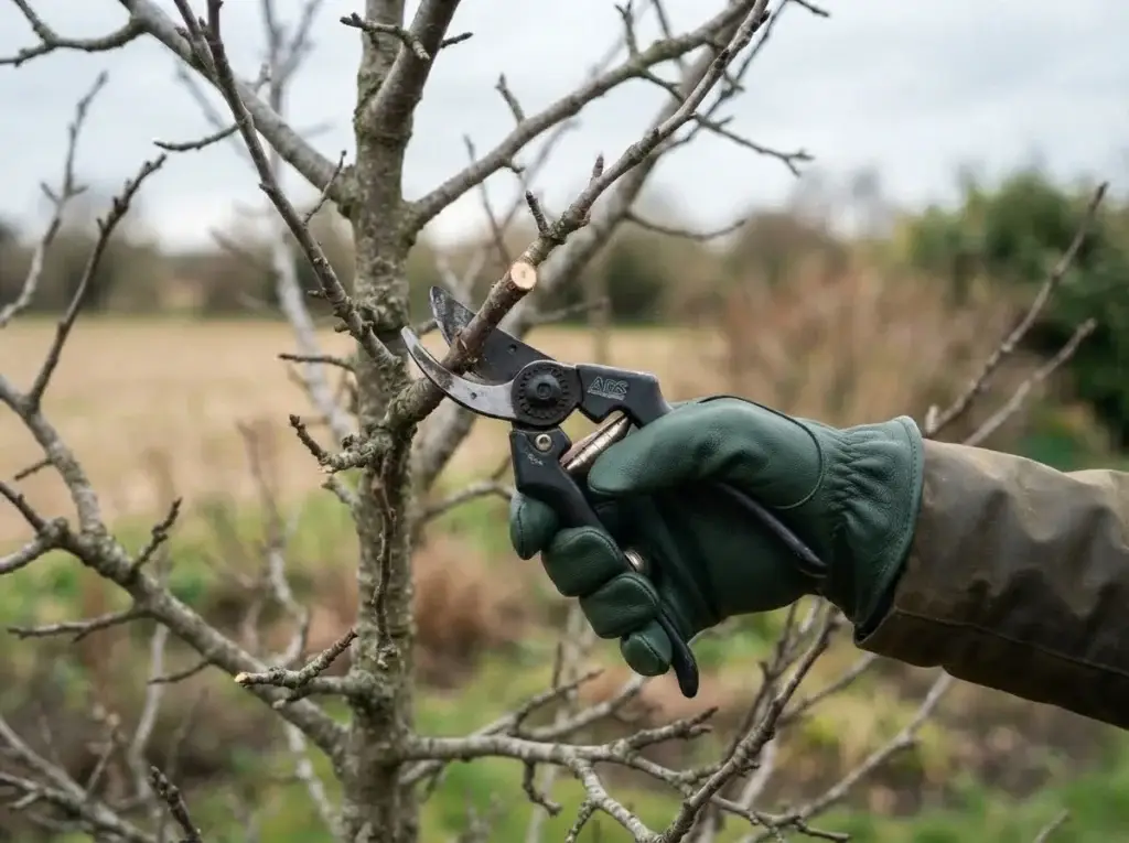 apple tree disease prevention with clean pruning tools and open apple canopy
