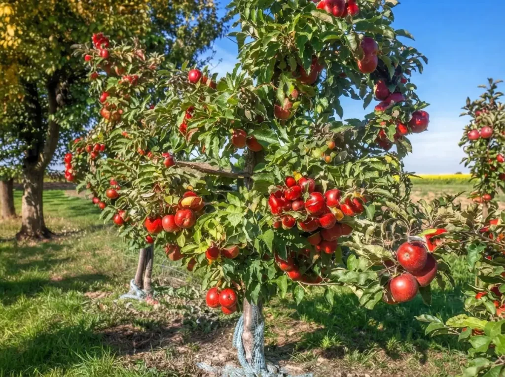 dwarf apple trees row garden center