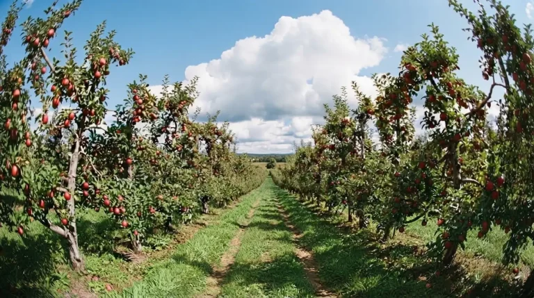 disease resistant apple trees - ripe red apples on a healthy, disease-free backyard tree