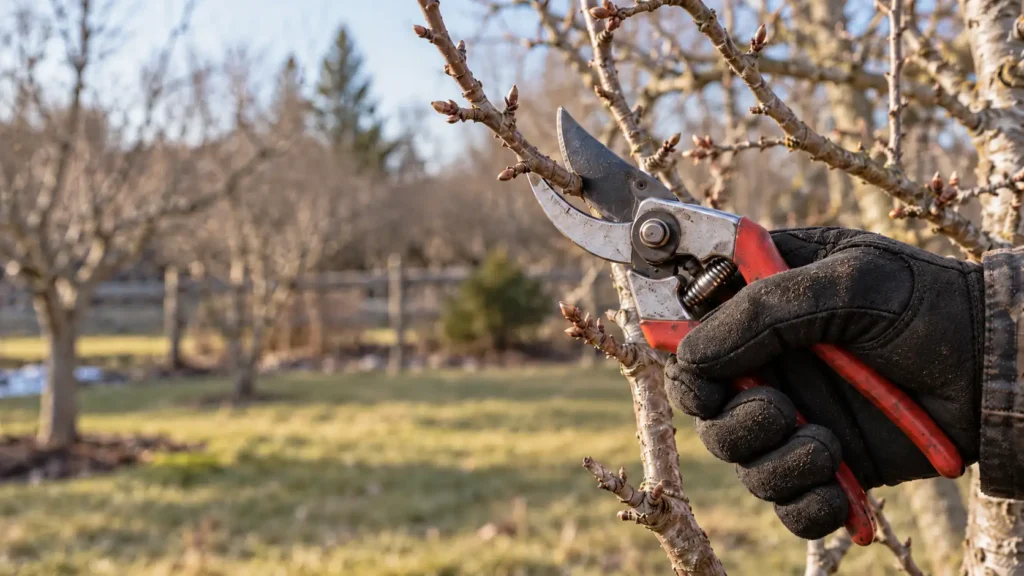 best pruning shears for apple trees used on a small apple branch