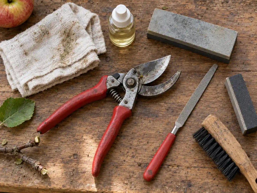 how to sharpen pruning shears with the right sharpening tools